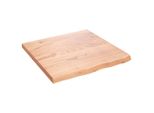 Syfax™ Piano Tavolo Marrone 60X60X(2-4) Cm Massello Rovere Trattato