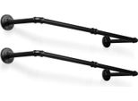 Jopassy Set Di 2 Appendiabiti Appendiabiti Portabiti Appendiabiti In Metallo Nero Da Parete Per Uso Intensivo Con Design Industriale, Con 24 Ganci, 92X30Cm