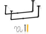 Set Di 2 Appendiabiti Da Parete Jopassy, Appendiabiti Resistente Dal Design Industriale, Appendiabiti Da Parete Con 24 Ganci, Lunghezza 92 Cm