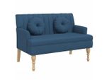 Syfax™ Panca Con Cuscini Blu 113X64,5X75,5 Cm In Tessuto