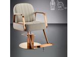 360Home Poltrona Per Parrucchieri Poltrona Girevole Sedia Regolabile In Altezza Multicolore Beige A