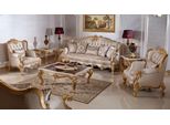 Casa Padrino Set Di Mobili Da Salotto In Stile Barocco Argento / Marrone / Oro