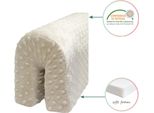 Protezione Per Il Bordo Del Letto Per Bambini Cuscino Per Il Bordo Del Letto Protezione Anticaduta Minky, Bianco 80 Cm