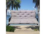 Cuscino Impermeabile Per Panca Cuscino Per Seduta E Cuscino Per Schienale Cuscino Per Panca Da Giardino Panca Da Giardino Hollywood Altalene, 100X100X10Cm, Grigio Chiaro