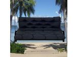 Cuscino Impermeabile Per Panca Cuscino Per Seduta E Cuscino Per Schienale Cuscino Per Panca Da Giardino Mobili Da Giardino Hollywood Altalene, 150X100X10Cm, Nero
