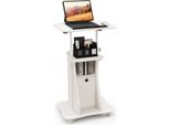 Costway Leggio Mobile, Leggio Regolabile In Altezza Su Rotelle Con Piano Inclinabile E Mobile, Tavolo Alto Per Stare In Piedi O Seduti, Bianco