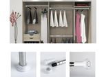 Jopassy Asta Tenda Doccia In Acciaio Inox Asta Telescopica Asta Morsetto Asta Doccia Senza Forare 110-200Cm