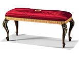 Casa Padrino Luxury Baroque Bench Rosso Bordeaux / Marrone Scuro / Oro 114 Cm - Italy