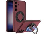 Per Samsung Galaxy S24 Gkk Skin Feel Magsafe Magnet Ring Custodia Protettiva Cover Custodia Per Cellulare Rosso