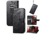 Per Nulla Phone 2A / Plus Portafoglio In Custodia Per Telefono Cellulare Farfalla Design Cover Case Nero