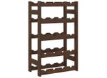 Syfax™ Portabottiglie Per 20 Bottiglie Marrone Legno Massello Di Pino