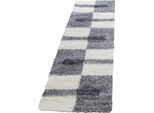 Tappeto A Pelo Alto Gala Grigio Chiaro 80 X 250 Cm