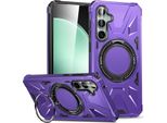 Per Samsung Galaxy A55 Magsafe Shock Magnet Ring Cover Protettiva Custodia Per Telefoni Cellulari Viola