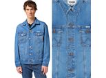 Wrangler Uomo, Giacca In Denim Anti Fit Jacket, 3XL, Blu, Cappotto In Denim, , Giacche In Denim