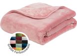 Liebling Coperta Accogliente Cashmere Feeling 130 X 170 Cm, Rosa Scuro, Coperta Premium Per Divano, Coperta Calda E Spessa, 500 Gr./Mq