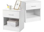 Fch Comodino, Set Di 2, Con Cassetti Tavolino Comodino 39 X 28 X 41 Cm