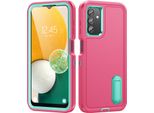 Custodia Per Samsung Galaxy A13 4G / 5G / A04S Custodia Protettiva Ibrida Antiurto A Tre Strati Con Supporto Rosa