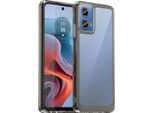 Custodia Per Motorola Moto G34 Trasparente, Antiurto In Silicone Tpu Protettivo Grigio