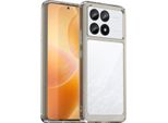 Custodia Per Xiaomi Redmi K70 Trasparente, Antiurto Custodia Protettiva In Silicone Tpu Grigio