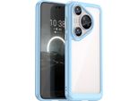 Custodia Per Huawei Pura 70 Pro / 70 Pro+ Trasparente, Antiurto Tpu Silicone Custodia Protettiva Blu