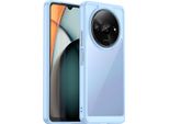 Custodia Per Xiaomi Redmi A3 Trasparente, Antiurto Tpu Silicone Custodia Protettiva Blu