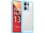 Custodia Per Xiaomi Redmi Note 13 4G Trasparente, Antiurto Tpu Silicone Custodia Protettiva Blu