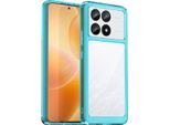 Custodia Per Xiaomi Redmi K70 Trasparente, Antiurto Custodia Protettiva In Silicone Tpu Azzurro