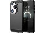 Custodia Per Huawei Pura 70 Custodia Protettiva Ultra Morbida In Silicone Tpu, Fibra Di Carbonio, Antiurto Nero