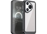 Custodia Per Huawei Pura 70 Trasparente, Protettiva In Silicone Tpu Antiurto Nero