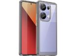 Custodia Per Xiaomi Redmi Note 13 Pro 4G Trasparente, Antiurto Custodia Protettiva In Silicone Tpu Grigio