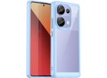 Custodia Per Xiaomi Redmi Note 13 Pro 4G Trasparente, Antiurto Tpu Silicone Custodia Protettiva Blu