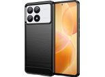 Custodia Per Xiaomi Redmi K70 In Silicone Tpu Morbido, Fibra Di Carbonio, Custodia Protettiva Antiurto Nera