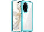 Custodia Per Honor 100 Pro Trasparente, Protettiva In Silicone Tpu Antiurto Azzurro