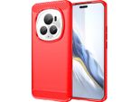 Custodia Per Honor Magic6 Pro In Silicone Tpu Morbido, Fibra Di Carbonio, Custodia Protettiva Antiurto Rossa