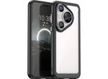 Custodia Per Huawei Pura 70 Pro / 70 Pro+ Trasparente, Antiurto Tpu Silicone Custodia Protettiva Nero