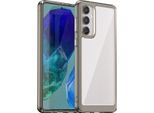 Custodia Per Samsung Galaxy M55 Trasparente, Antiurto In Silicone Tpu Protettivo Grigio