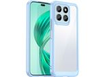 Custodia Per Honor X8B Trasparente, Protettiva In Silicone Tpu Antiurto Blu