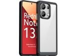 Custodia Per Xiaomi Redmi Note 13 4G Trasparente, Antiurto Tpu Silicone Custodia Protettiva Nero