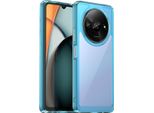 Custodia Per Xiaomi Redmi A3 Trasparente, Antiurto Custodia Protettiva In Silicone Tpu Azzurro