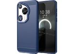 Custodia Per Huawei Pura 70 Custodia Protettiva Ultra Morbida In Silicone Tpu, Fibra Di Carbonio, Antiurto Blu