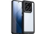 Custodia Per Xiaomi 14 Pro Trasparente, Antiurto Tpu Silicone Custodia Protettiva Nero
