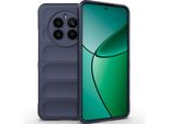 Custodia Per Realme 12+ Custodia Protettiva In Silicone Tpu Morbido Antiurto Blu Scuro