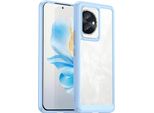 Custodia Per Honor 100 Trasparente, Protettiva In Silicone Tpu Antiurto Blu