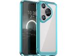 Custodia Per Huawei Pura 70 Pro / 70 Pro+ Trasparente, Antiurto Custodia Protettiva In Silicone Tpu Azzurro