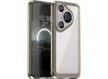 Custodia Per Huawei Pura 70 Pro / 70 Pro+ Trasparente, Antiurto Custodia Protettiva In Silicone Tpu Grigio