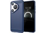 Custodia Per Huawei Pura 70 Pro / 70 Pro+ In Silicone Tpu Morbido, Fibra Di Carbonio, Custodia Protettiva Antiurto Blu