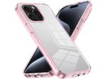 Custodia Per Iphone 15 Pro Max Antiscivolo Crystal Clear Antiurto Tpu Bumper Custodia Per Cellulare Rosa