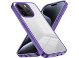 Custodia Per Iphone 14 Pro Antiscivolo Crystal Clear Antiurto Tpu Bumper Custodia Per Cellulare Viola