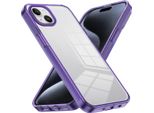 Custodia Per Iphone 14 Plus Crystal Clear Antiscivolo Antiurto Tpu Bumper Custodia Per Cellulare Viola
