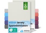 Set Di 2 Lenzuola In Jersey Nature 140X200 Cm - 160X200 Cm - EtÉRea Lenzuola In Jersey 100% Cotone - Dimensioni 140X200 Cm - Colore Nature